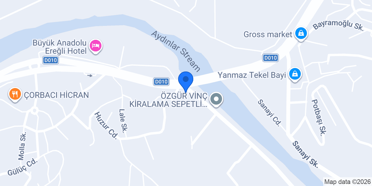 Eba Demir Çelik Servisi Merkezi konumu
