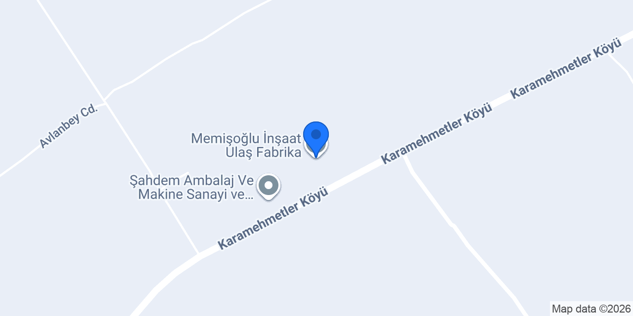 Memişoğlu İnşaat Ulaş Fabrika konumu