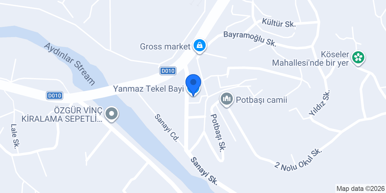 Yanmaz Tekel Bayi konumu