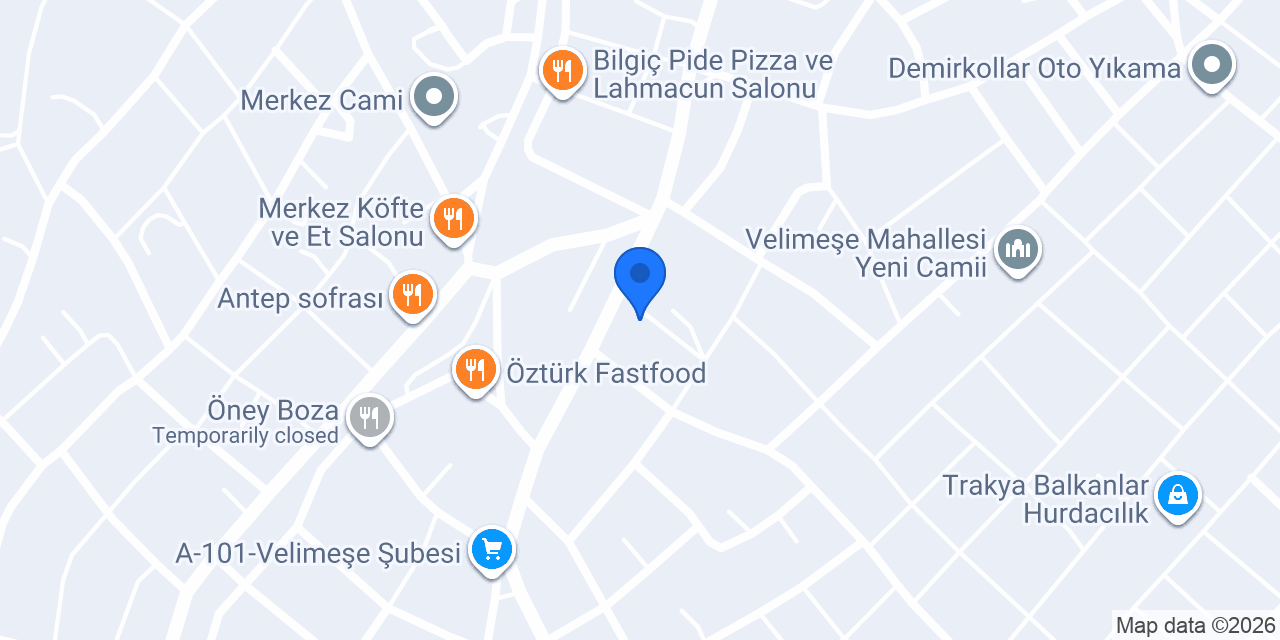 Oses Çiğ Köfte velimeşe konumu
