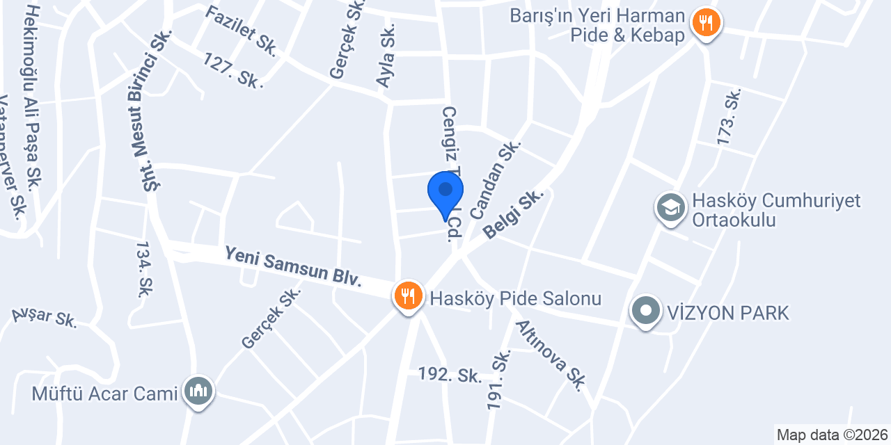 Beyazev Plus Hasköy konumu