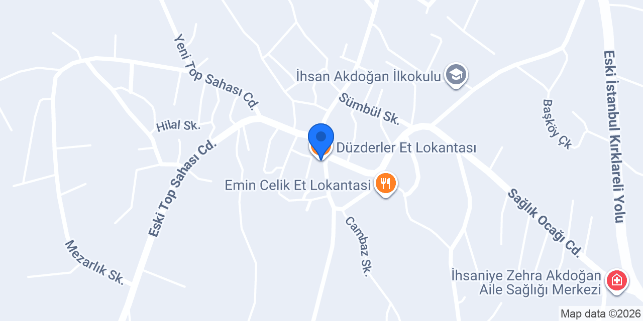 Düzderler Et Lokantası konumu