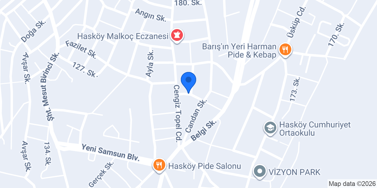 SAMSUN YÖRÜK İLAÇLAMA konumu