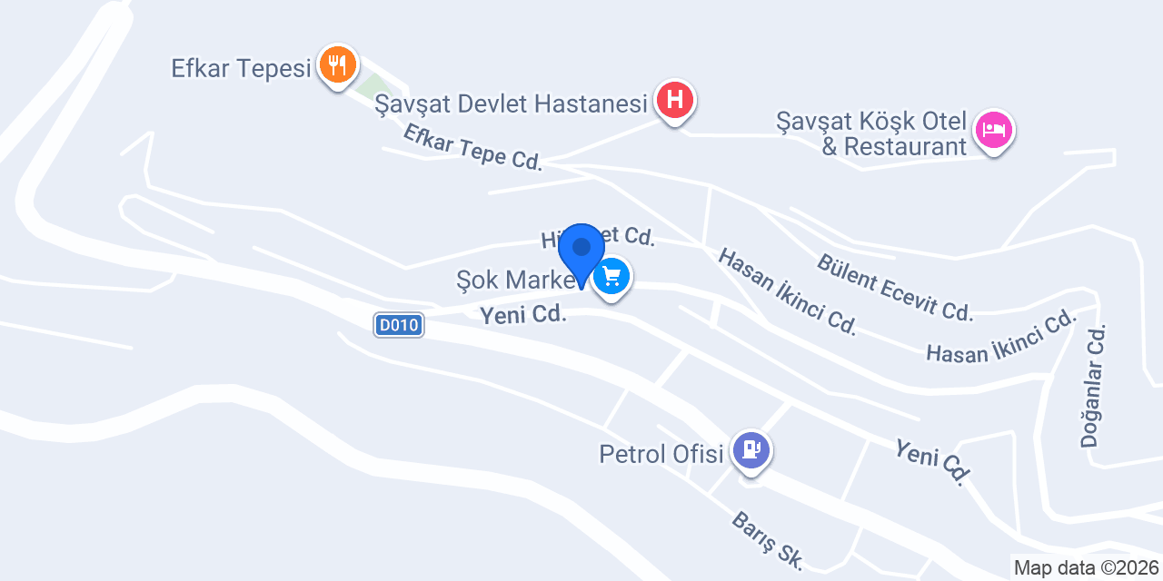 Şavşat Adıyaman Çiğköfte konumu