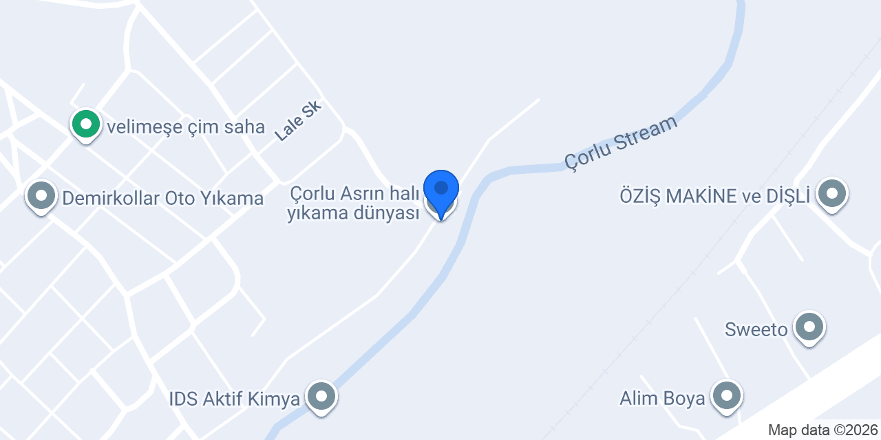 Çorlu Asrın halı yıkama dünyası konumu