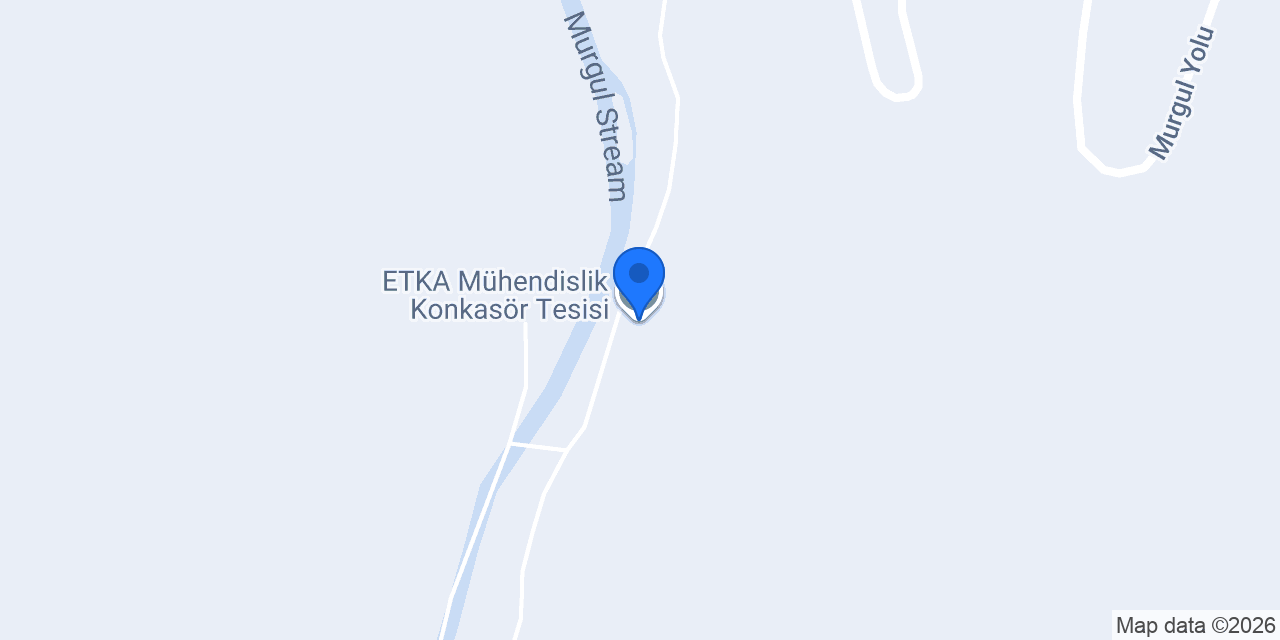 ETKA Mühendislik Konkasör Tesisi konumu