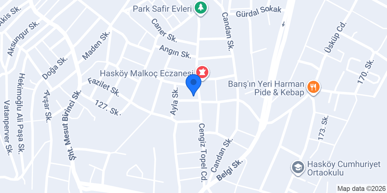 HASKÖY NALAN ECZANESİ konumu