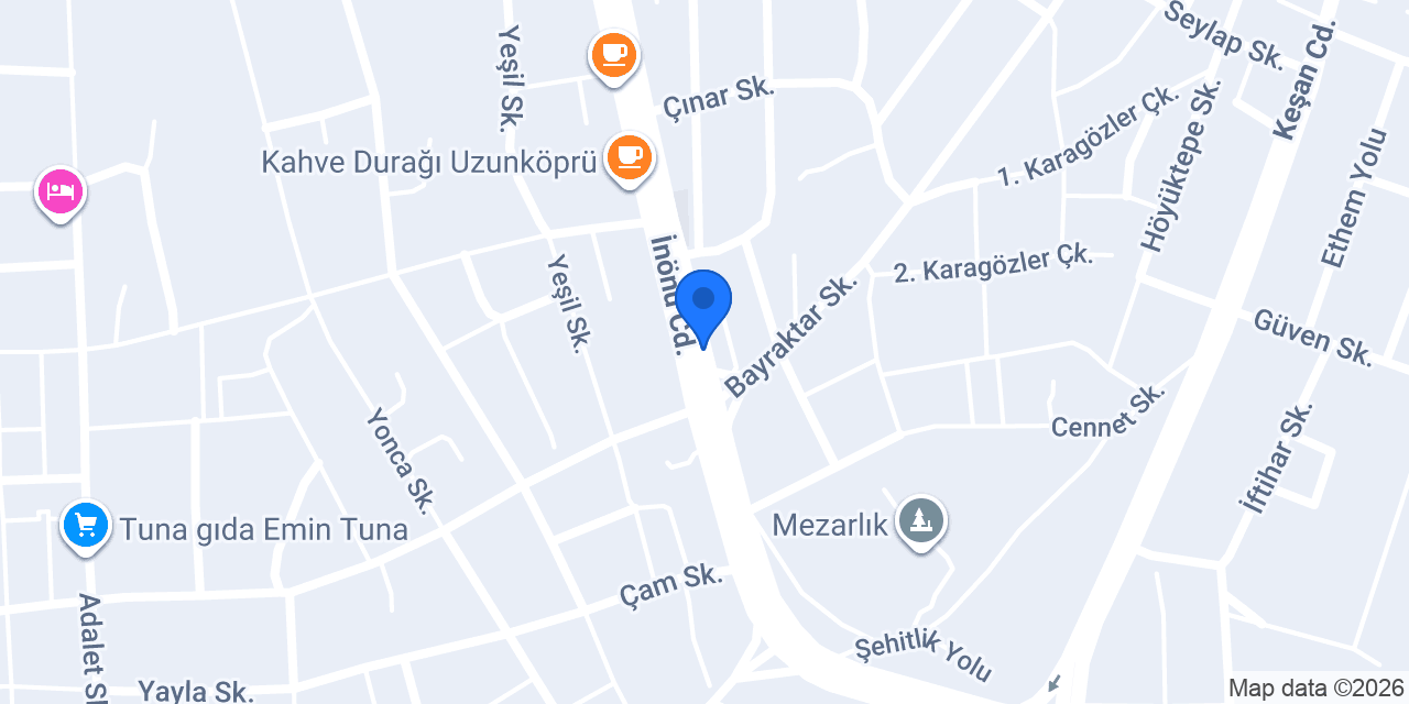 CAZGIR 1934 dondurma & pastane konumu