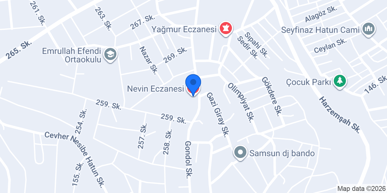 Nevin Eczanesi konumu
