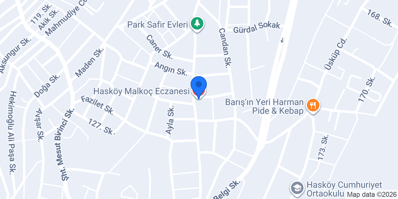 Hasköy Malkoç Eczanesi konumu