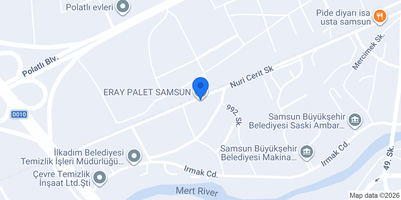 ERAY PALET SAMSUN konumu