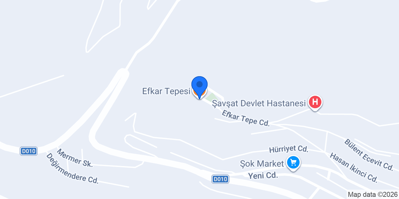 Efkar Tepesi konumu