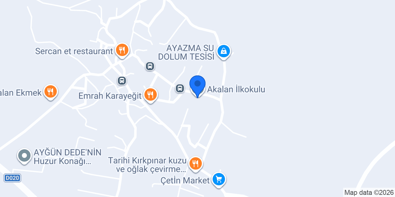 Akalan İlkokulu konumu