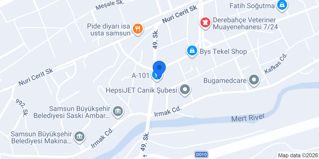 Samsun Adakçısı Koyuncu Celal konumu