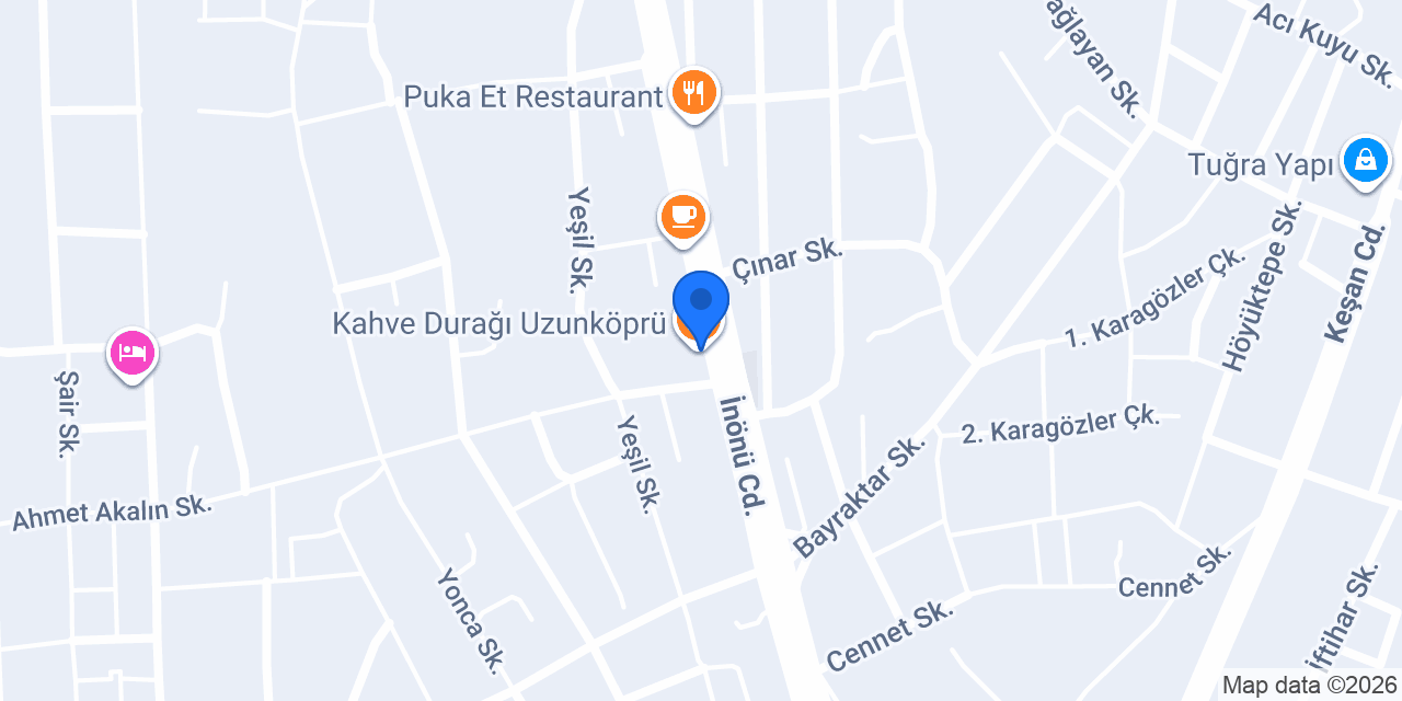 Kahve Durağı Uzunköprü konumu