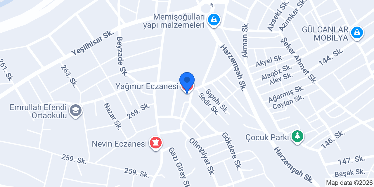 Yağmur Eczanesi konumu