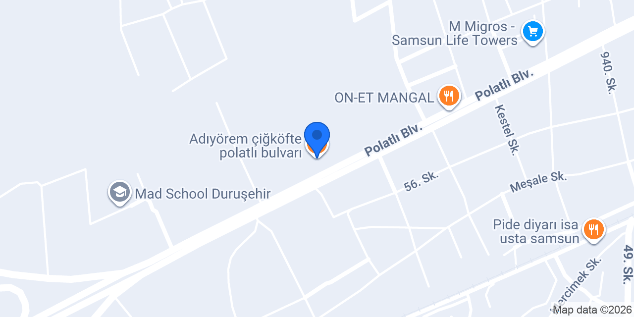 Adıyörem çiğköfte polatlı bulvarı konumu