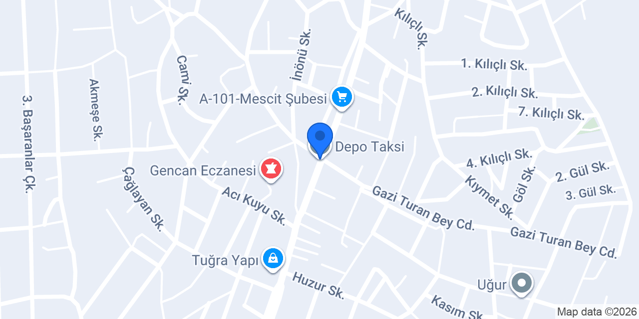 Depo Taksi konumu