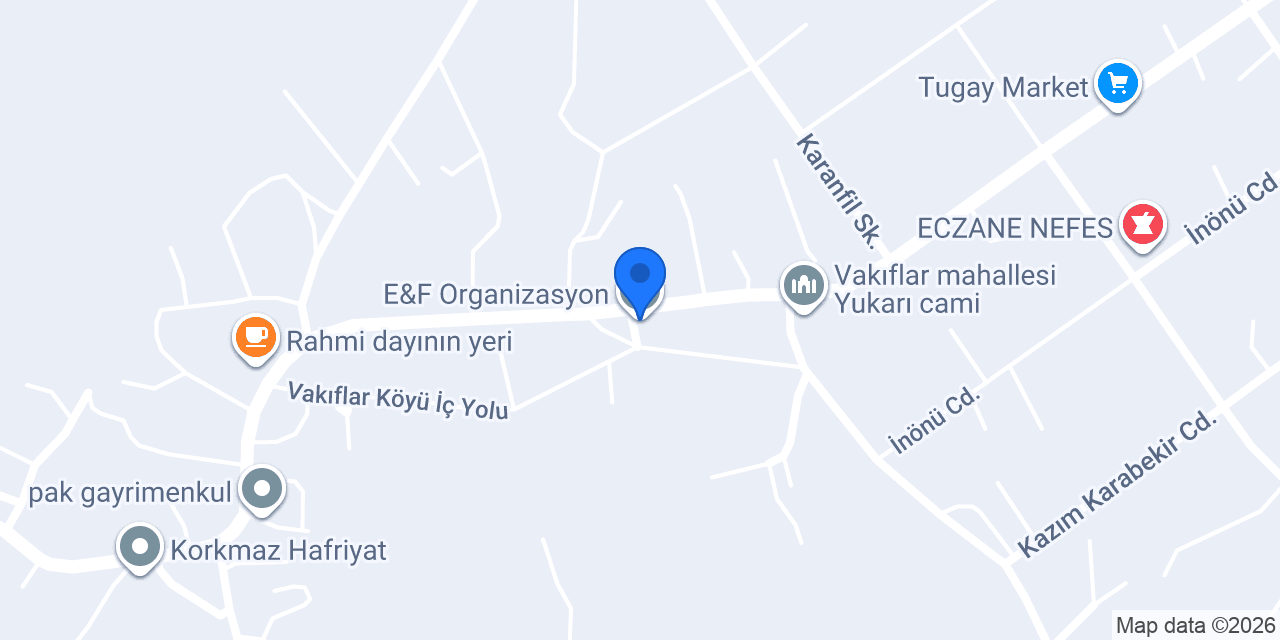 E&F Organizasyon konumu