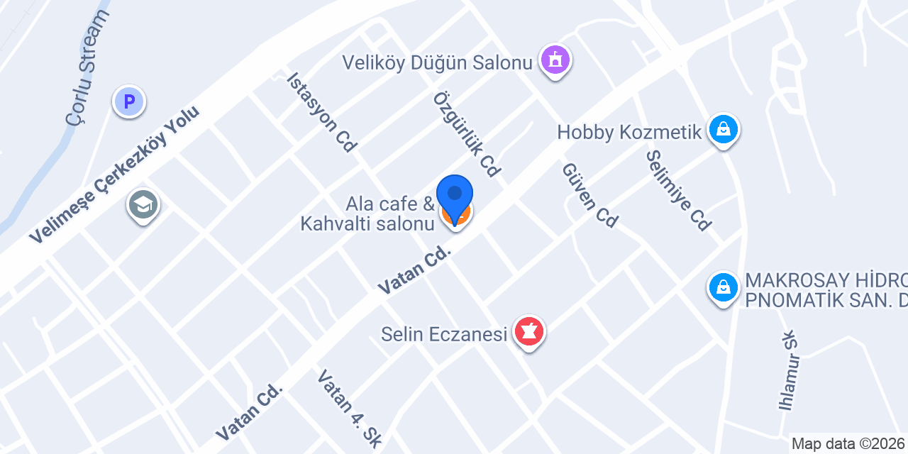 Ala cafe & Kahvalti salonu konumu
