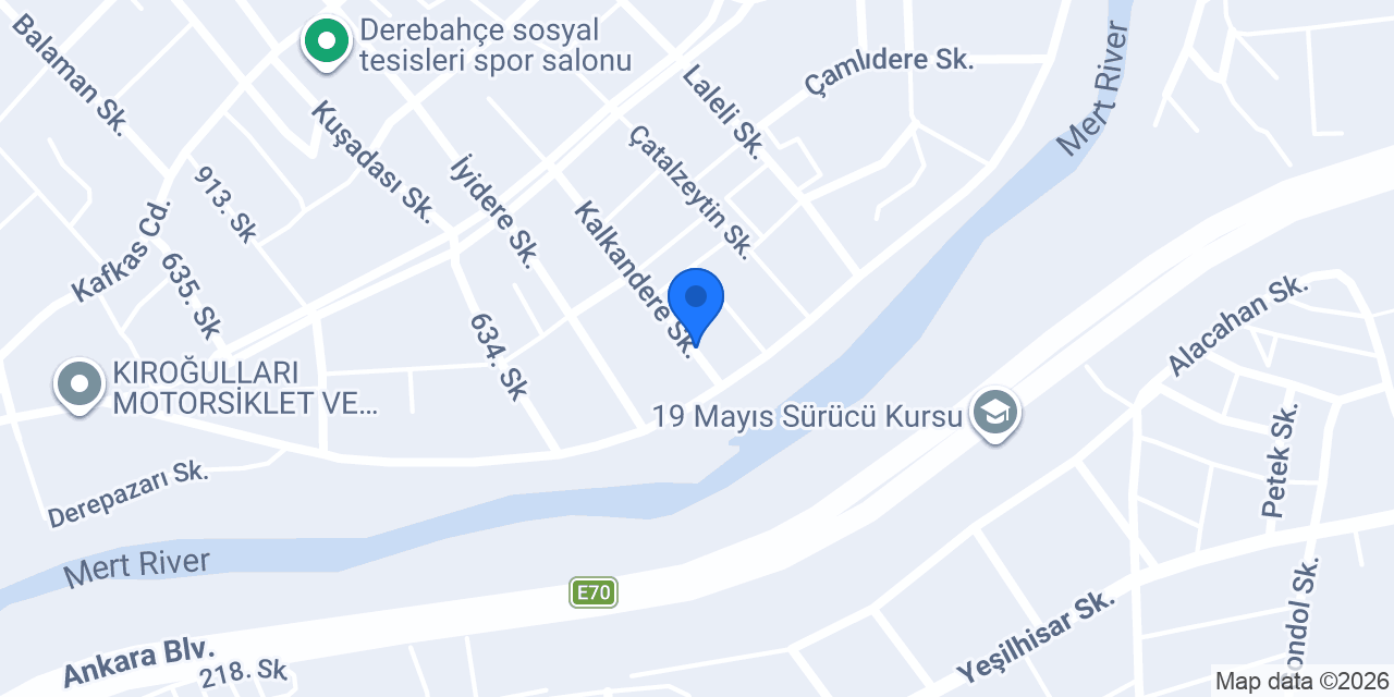 TEVRAT TOPAL İNŞAAT SAMSUN konumu