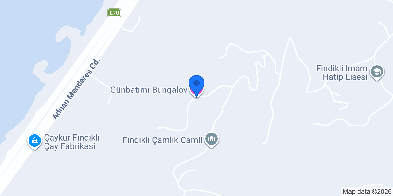 Günbatımı Bungalov konumu