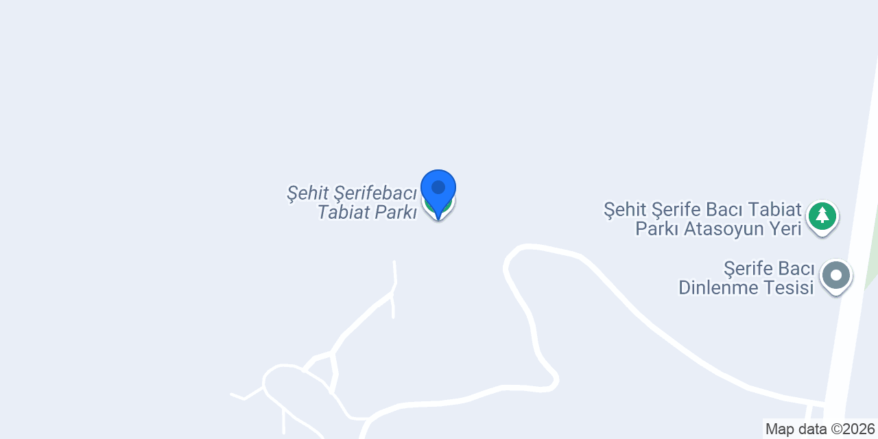 Şehit Şerifebacı Tabiat Parkı konumu