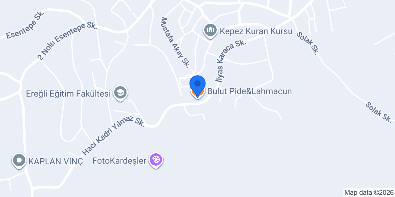 Bulut Pide&Lahmacun konumu