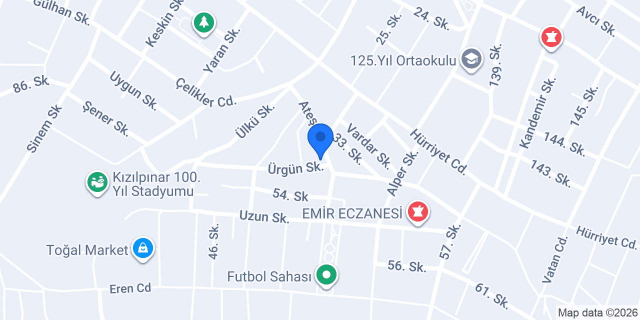 Özgürün evi konumu
