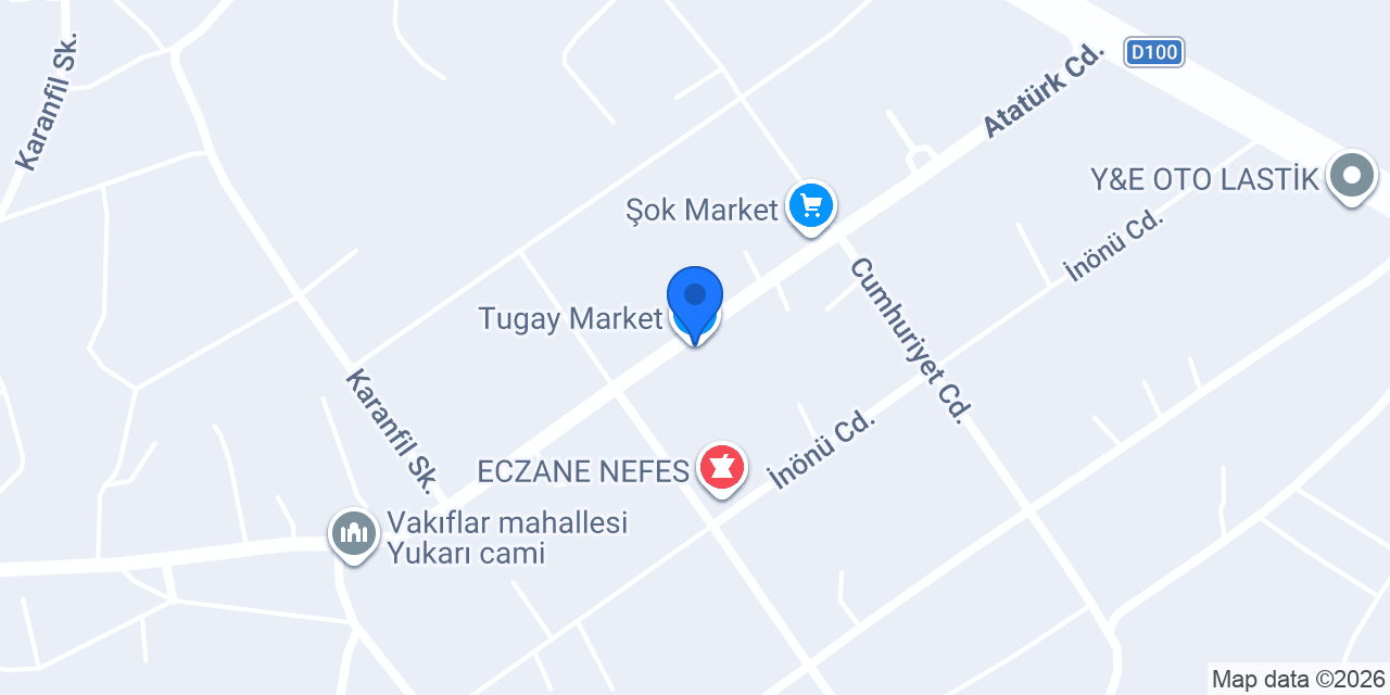 Tugay Market konumu