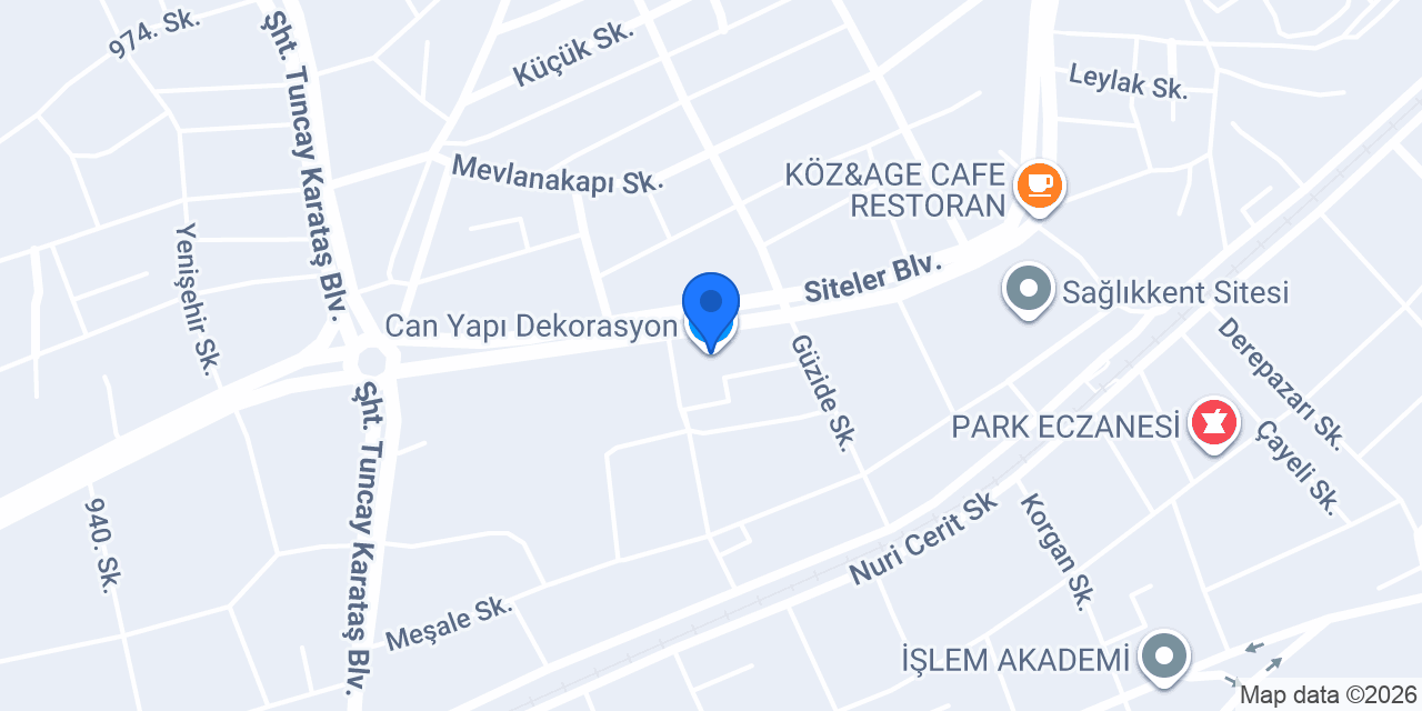 Can Yapı Dekorasyon konumu