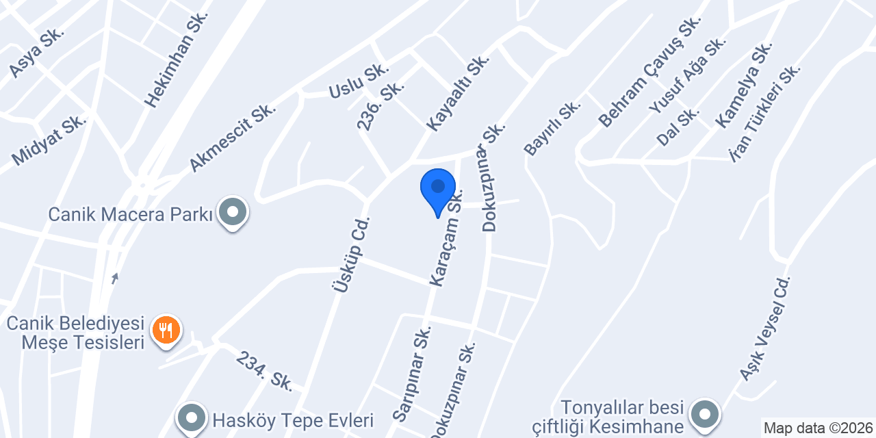 Canik meşe aile sağlığı merkezi konumu