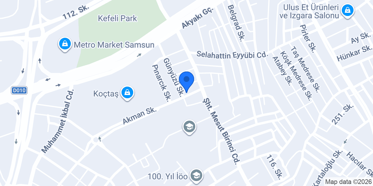 Canik Şehir Çiçekçilik konumu