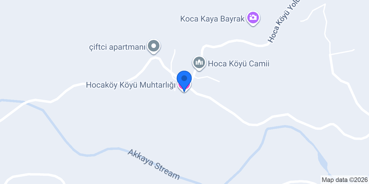 Hocaköy Köyü Muhtarlığı konumu
