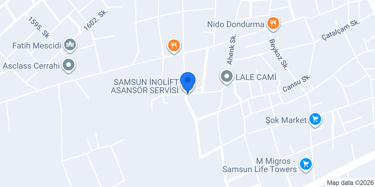 SAMSUN İNOLİFT ASANSÖR SERVİSİ konumu