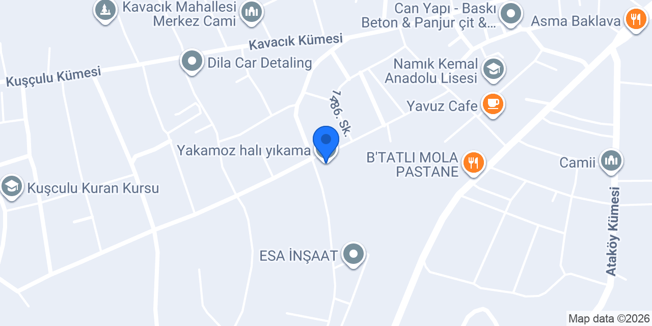 Yakamoz halı yıkama konumu