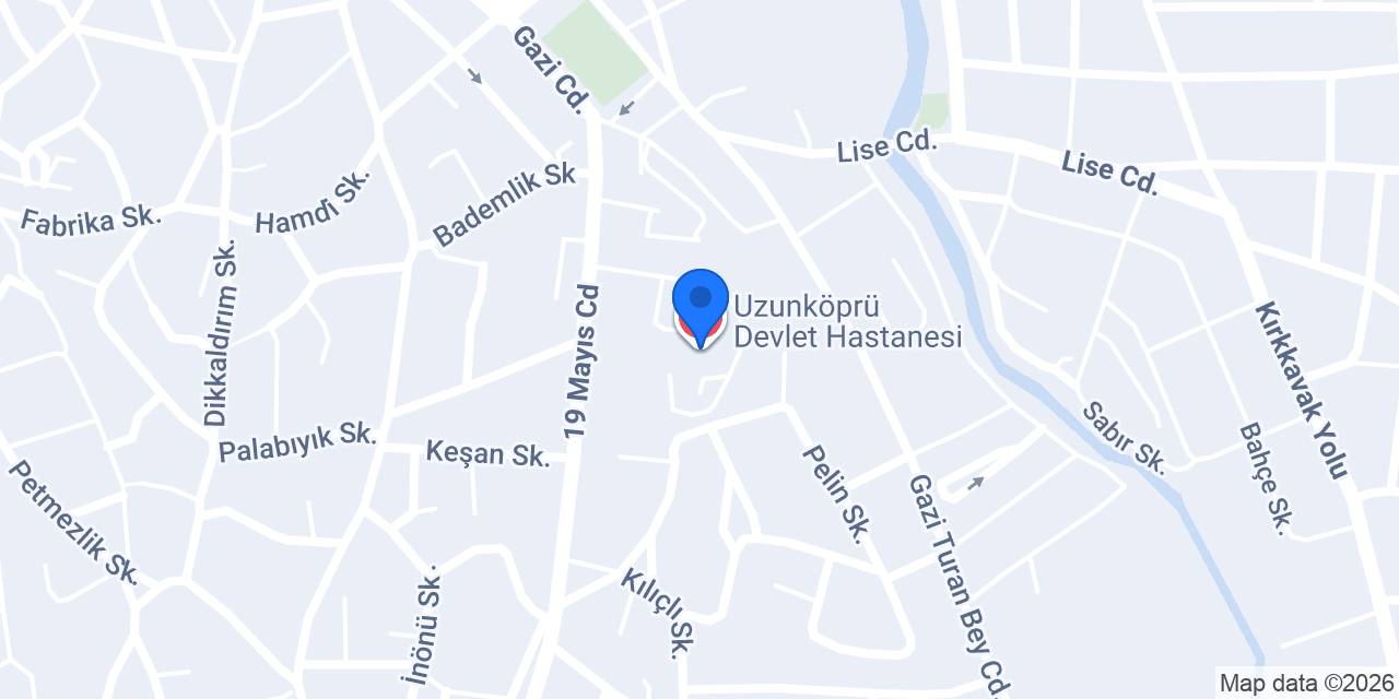Uzunköprü Devlet Hastanesi konumu