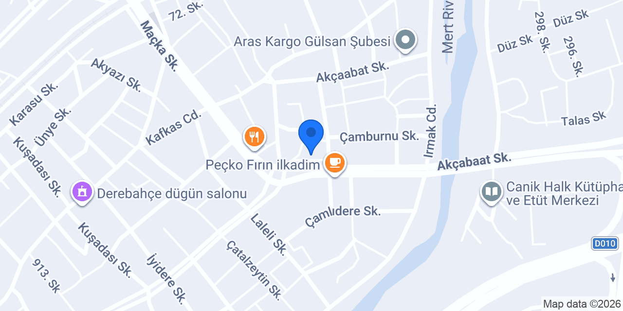 Atasam Hastanesi konumu