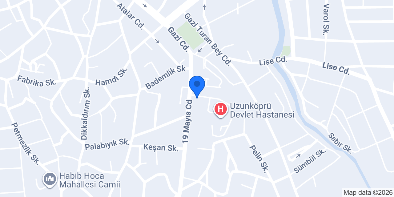 Uzunköprü 1 Nolu Aile Sağlık Mer. konumu