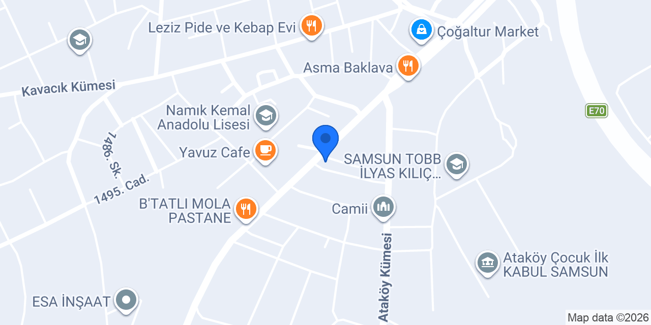 Samsun Değirmen konumu
