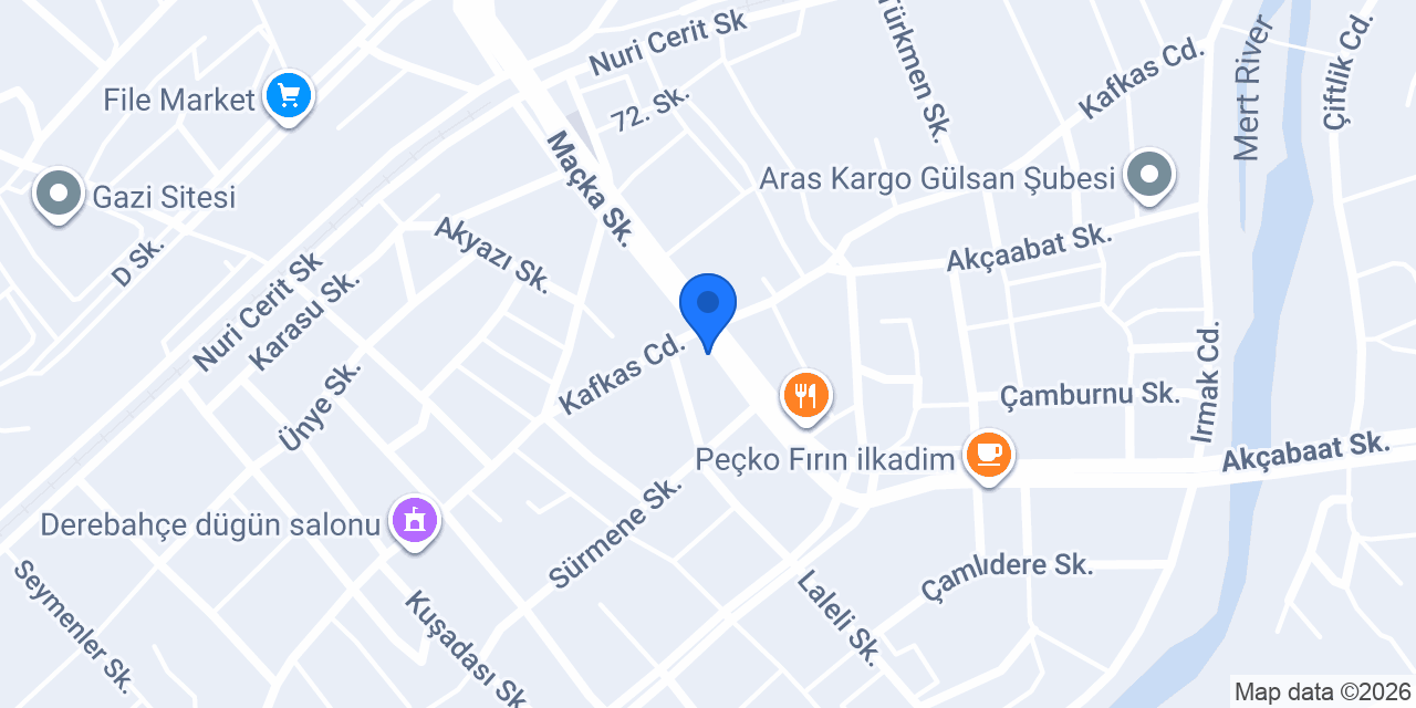 EVZA PASTANESİ konumu