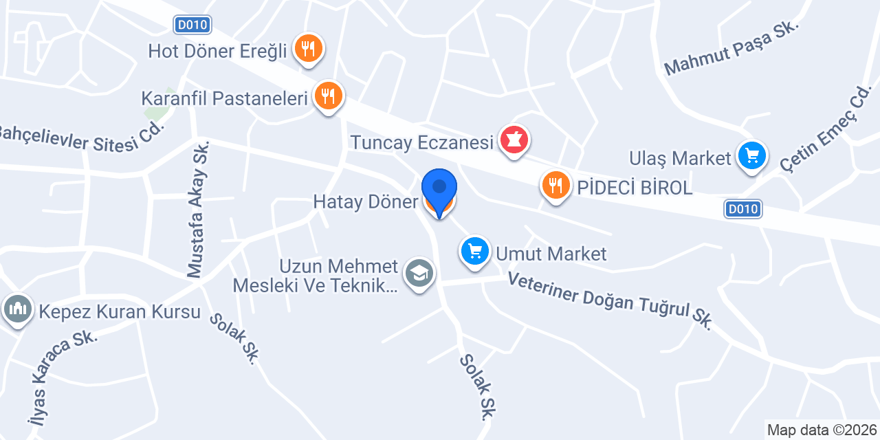 Hatay Döner konumu