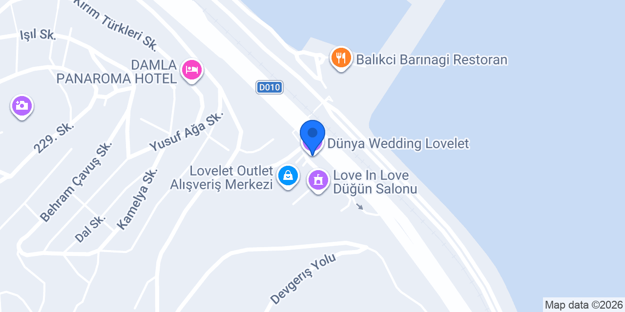 Dünya Wedding Lovelet konumu