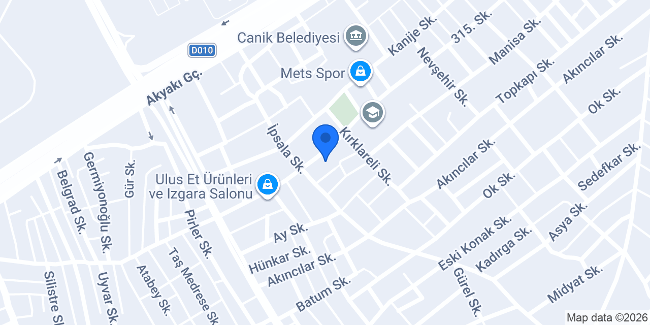 YH Çilingir Canik konumu