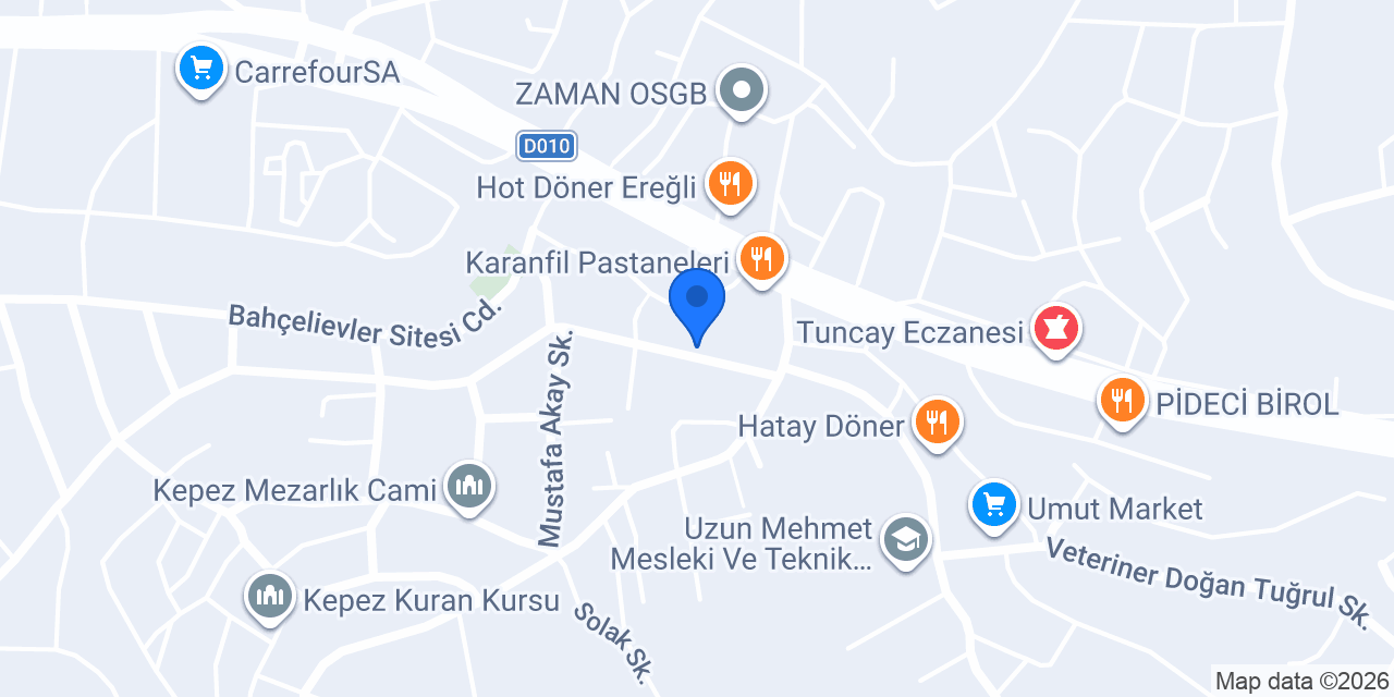 KEPEZ EMLAK Kdz.EREĞLİ konumu