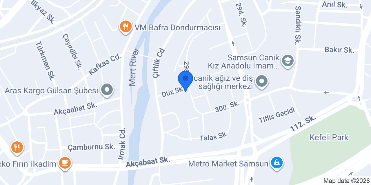 CANİK AYŞE GENÇ KIZILAY ANAOKULU konumu