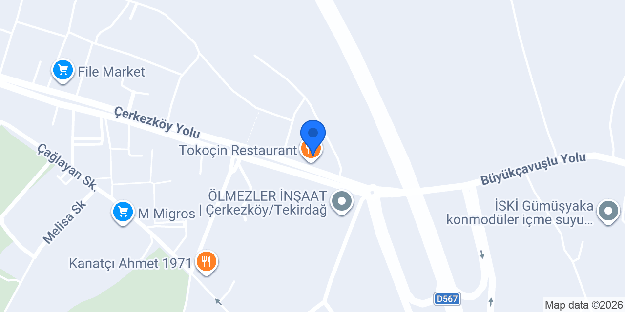 Tokoçin Restaurant konumu