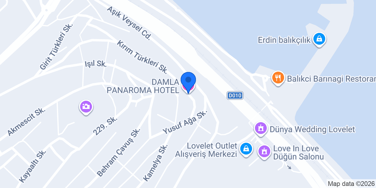 DAMLA PANAROMA HOTEL konumu