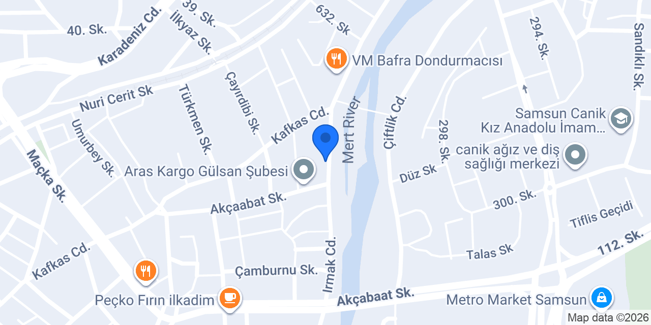 Canik Halı Yıkama konumu