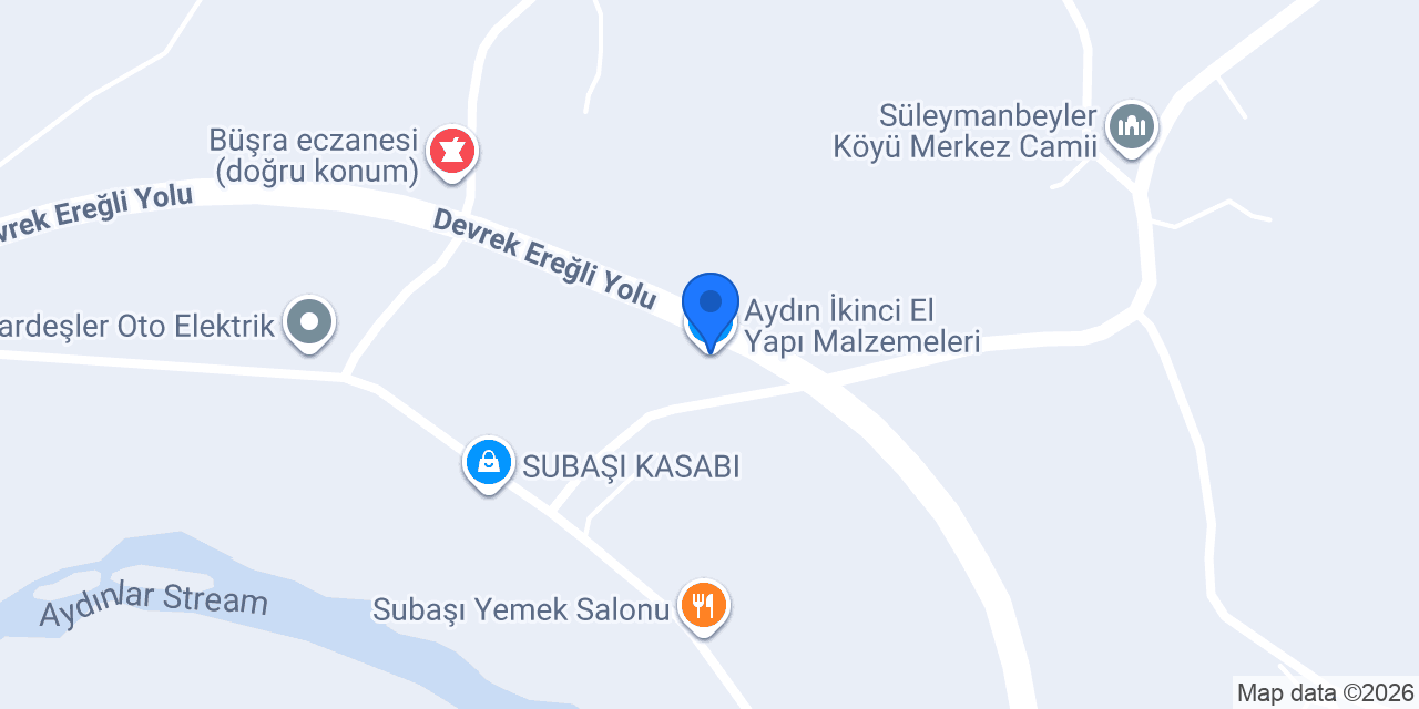 Aydın İkinci El Yapı Malzemeleri konumu